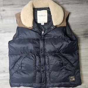 Ralph Lauren Denim Supply Down Filled Puffer Sherpa Suede Vest Mens 2XL